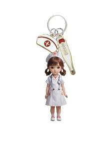 Nurse Doctor Keychain, Nurse Pattern Pendant, Bag Ornament, Acrylic Flat Keychain, Creative Accessory Accessories, Pendant Accessories That Can Be Hung On Backpacks, Phone Cases, Keychains, Car Decoration Pendant, Suitable For Both Boys And Girls, Suitable For Nurses, Doctors, Medical Workers, Gifts, Nurse's Day Gifts, The Best Gift For Medical Staff