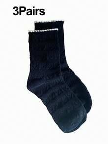 1 Pair White Hollow Heart Retro Ballet Crew Socks, Spring/Summer - Multicolor - View 11