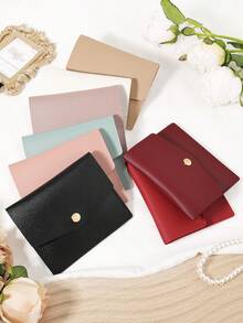 Burgundy Bag Charry Red Bag Wine Red Bag, Burgundy Purse For Women, Fashionable Vintage Wallet For Women With Flip Cover, High-Quality Leather Travel Bag And Travel Essentials Bags, Multi-Card Holder With Card Storage And Coin Pocket, Wallet Women Gift For Girlfriend Mom Teacher, Perfect For Work Commute Shopping And Back-To-School - Burgundy - View 3