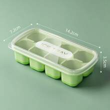 Stackable Silicone Ice Tray With Cover-Easy To Demould 8-Cell Ice Mold Set, LFGB Certified, Spill-Proof For Cocktails, Safe To Freeze. Ice Cube Tray Ice Cube Ice Cube Squishy Ice Cube Mold Ice Cube Mould