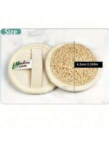 天然丝瓜络洁面垫，温和去角质磨砂膏，深层清洁卸妆海绵，中性植物无香型男女护肤工具，男女洗脸沐浴，去角质丝瓜络洗脸巾，适合节日礼物 - 彩色 - 查看 8