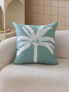 1 件椰子树刺绣防水装饰枕套，适合家庭、客厅、卧室、派对、所有季节 - 彩色 - 查看 15