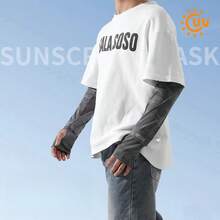 Camouflage Ice Silk Face Mask And Sleeve Set For Summer Outdoor Cycling Sunshade Scarf Ice Sleeve Set For Driving Windproof And Sun Protection Face Mask - Multicolor - View 4