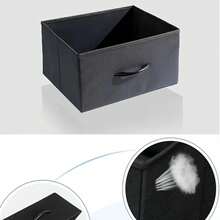Black 3 Piece Fabric Foldable Replacement Drawers, Drawer Wardrobe Storage Box Made Of Fabric. Ideal For Organizing, Home And Mobile, Under Bed Storage - Black - View 7