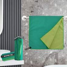 Asciugamano sportivo bicolore a doppia faccia in fibra ultrasottile ad asciugatura rapida, asciugamano assorbente per sudore adatto per fitness, yoga, corsa, spiaggia, tennis, casa, bagno, decorazione, accessori per spiaggia estiva, articoli per il ritorno a scuola