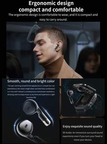 1pc New Smart Watch With Built-In Wireless Dual Earphones 2 In 1 Multi-Function Flip Cover 2.01-Inch Touch Screen Supports Wireless Calls Music NFC Sensing Sleep Health Monitoring Pedometer Weather Alarm Message Viewing Multiple Sports Mode Bracelet Suitable For Various Smartphones