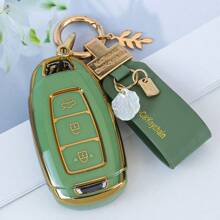 TPU Car Key Fob Cover Case Shell Compatible With Santa Fe, For I30, For IX35, For Encino, For KONA, For Solaris,For Fiesta, For Sonata For Azera, For Grandeur, For Elantra, For Accent - Protective Keyless Entry Remote Holder Dustproof And Anti Fall High-End Fashionable Keybag