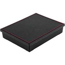 10.6 X 8.3 X 2.4 Inch Compartment Lunch Container, 1 Japanese Style Adult Lunch Container - With 6 Compartments, Greaseproof, Black & Red Plastic Divided Lunch Box, Hot & Cold Food - 1 - 查看 2