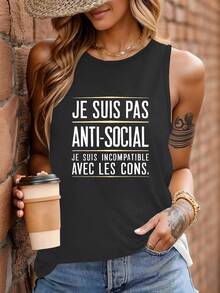 Anti Social Incompatible Women's Vest - Black - View 1