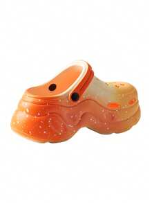 A Pair Of Women's Fashion Sports Wind Outdoor Indoor Two Wear Deodorant Soft Bottom Eva Cave Slippers - Màu vàng - Xem 4