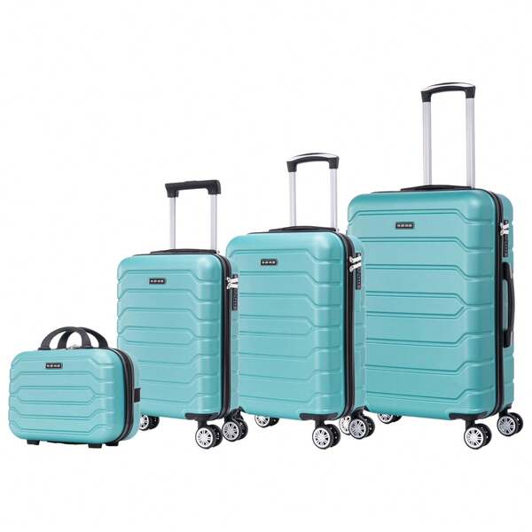 Conjunto de Maletas de Viaje Elegantes: Carcasa Ligera de ABS, Cerradura Numérica, 4 Ruedas Giratorias 360, Asa Telescpica de Aluminio Juego de Maletas Set Trolley Maleta Cabina ( 8002-002 )