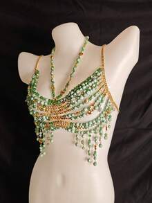 Unisex Sexy Acrylic Crystal Sequin Hollow Pendant Body Chain Necklace, For Women And Men, Suitable For Club, Party, Hotel, Carnival, Couples - 彩色 - 查看 11