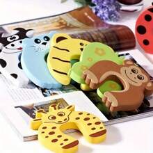 1/8 opakowania ochraniacza na drzwi dla dzieci, blokada drzwi dla dzieci z kreskówkowym wzorem, słodka pianka EVA z motywem zwierzątek – miękka, kolorowa i trwała, miękka tekstura, ochraniacz na drzwi