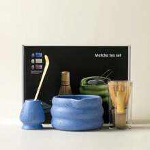 Coffret à thé matcha, comprenant un contenant de poudre de matcha, un bol à matcha avec bec verseur, boîte cadeau pour la rentrée des classes