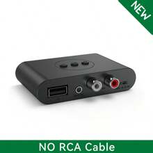 KZ Receptor de audio Bluetooth 5.2 con unidad USB, conector RCA, jack AUX de 3.5 mm, adaptador inalámbrico estéreo con micrófono para kit de coche, altavoz y amplificador