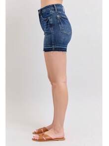 High Waist Tummy Control Destroy Release Hem Shorts