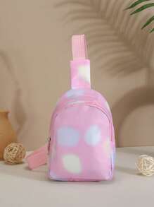 1 pieza Mini bolsa de pecho cruzada, monedero, de cierre con cremallera, con lindos diseños de unicornio/sirena/dinosaurio/espacio, ideal para uso diario