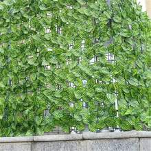 1pc Artificial Ivy Privacy Fence Screen, Artificial Hedges Fence, Anti-Ultraviolet Faux Ivy Hedge For Outdoor, Garden Decor, Watermelon Leaves Home Garden Fence Decoration Faux Greenery Decoration Outdoor Garden Decoration, Fake Plants - Multicolor - View 5