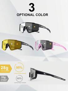 1Pair Fashion Photochromic Sport Polarized Glasses For Women Cycling Pink Glasses Color Changing Shades For Outdoor Running, Hiking, Shopping, Selfie, Party, Travel, Beach, Vacation Easy Comfort Casual Outfits Outdoor Cycling Glasses For Summer Beach Vacation, Outdoor, Travel Autumn Accessories Goggles