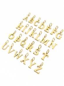 2 Stücke/Set einfache Halskette aus Edelstahl mit Initialen, Fischgrätenmuster, Lippengliederkette, geschichtete Ketten Halsketten für Frauen - Goldgelb - Übersicht 4