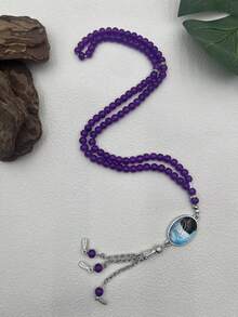 1pc 99 Pcs 6mm Crystal Glass Muslim Prayer Beads Taisibih For Daily Use - Multicolor - View 5