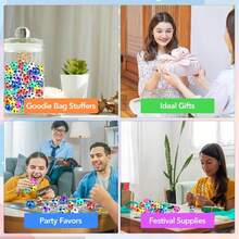 1/5/10/15/20/25/30/40个迷你挤压球套装，柔软可捏，适合作为生日礼物，彩色足球形状，缓解压力，也可作为派对礼品袋填充物、成人礼品袋填充物、派对小礼物、礼品袋填充物或皮纳塔填充物。 - 彩色 - 查看 8