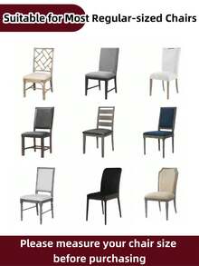 1/4/6 件防水餐椅套 - 弹力弹性椅套、椅套、餐厅椅套、弹力厨房椅套/餐厅椅套 6 件套、可拆卸可洗餐椅套，适用于家庭、酒店、宴会 - 彩色 - 查看 6