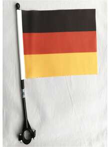 1 套多国旗帜自行车杆，山地自行车双面旗帜套装包括美国、意大利、西班牙国旗，适用于户外跑车比赛、马拉松、大型团体活动欢呼装饰，适合各种自行车型号