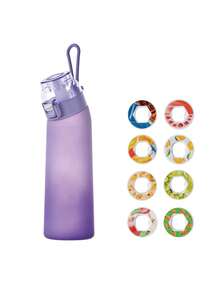 1pc 700ML Air Flavored Water Bottle With 8 Flavor Pods Sports Fashion Straw For Outdoor Sports Activities - Multicolor - View 11