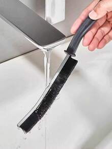 5件套多功能长柄清洁刷套装，缝隙清洁刷，多用途清洁刷工具，浴室缝隙刷，小型清洁刷，瓷砖缝隙刷，厨房刷，不锈钢清洁工具，无需电源，适用于客厅、卧室、浴室、厨房、家具 - 中等硬度手柄刷，清洁力强，家居必备