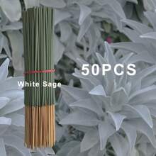 25/50 Pcs White Sage Smudge Sticks, 8.66 Inches, Suitable For Yoga & Meditation, Purify Mind, Eliminate Negative Energy