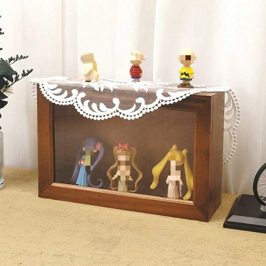 1 PC Desktop Mini Storage Box, Cosmetics, Decorative Items, Jewelry - Popular Decoration Organizer, Small Item Storage Box With Lid - Retro color - View 1