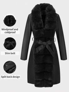 Abrigo con capucha y cinturón de la mujer Risissida para otoño/invierno - Ropa exterior casual, elegante y de moda, incluye cinturón adicional