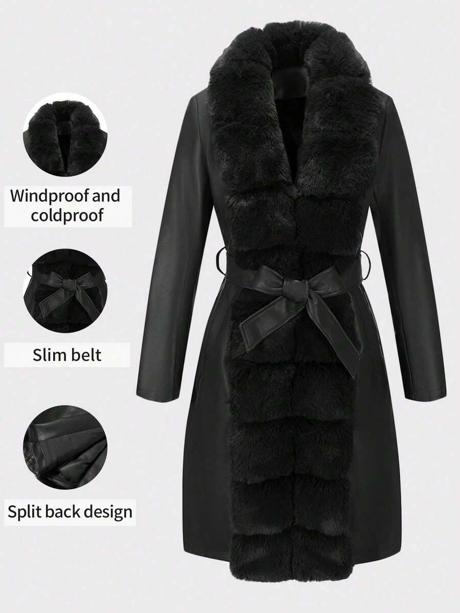 Abrigo con capucha y cinturón de la mujer Risissida para otoño/invierno - Ropa exterior casual, elegante y de moda, incluye cinturón adicional