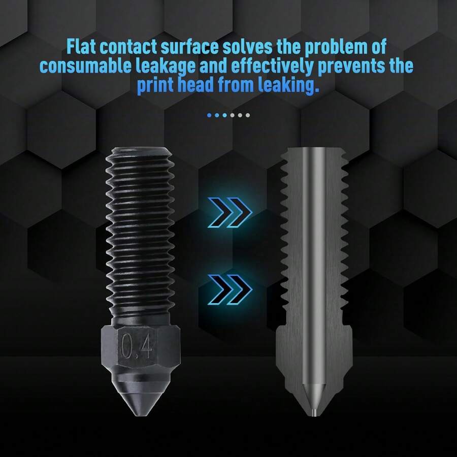 3d Printer Nozzles TZ E3 3.0 0.2 Bimetal Hardened Steel One Piece