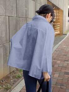 Women's Old Money Aesthetic Long Sleeve Business Interview Commuting Leisure Relaxation Simple Temperament Elegant Shirt,Suitable For Daily Wear,Homewear,Streetwear Winter Clothes For Women