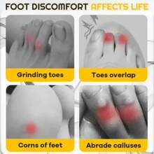 10 PIEZAS Tapas de silicona para los dedos de los pies, protector anti-fricción transpirable que previene ampollas y separa los dedos de los pies