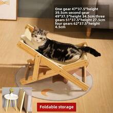 4 合 1 猫抓柱、猫抓垫、实木和剑麻猫床、防抓、适合小猫、猫屋、宠物用品