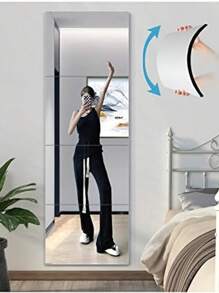 4pcs Shatterproof Wall Mirror Full Length For Bedroom, Plexiglass Gym Mirrors For Home, Extra Thick: 0.12 Inch, 12 X 12 Inch, Workout Mirrors Safe For People, Over The Door, Long Wall Mounted