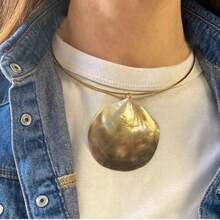 Vòng cổ mặt dây chuyền ngọc trai hình vỏ sò sao biển phong cách Bohemian mùa hè Punk cho phụ nữ làm quà tặng tiệc thời trang vòng cổ xương đòn trang sức - Cổ áo - Xem 6