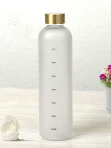 1pc 1000ML Portable Water Bottle, Modern Plastic Clear Sport Water Bottle For Outdoor - Multicolor - View 3