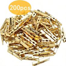20 Pieces/50 Pieces/100 Pieces Golden Love Plastic Clothing Photos Paper Clips Mini Clothing Clips Postcards Home Wedding Valentine's Day Decorations