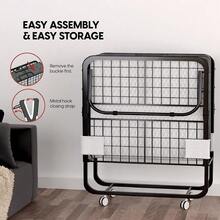 Folding Bed Frame 75x31 Cot Size With 5in Memory Foam Mattress - default - View 4