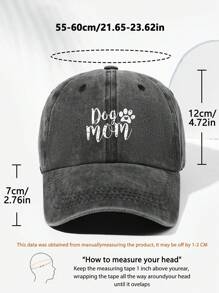 1 Stück unisex Hunde Pfote & Mutter Muster Vintage Baseball Kappe, personalisiertes minimalistisches Design geeignet für Outdoor Sport, Wandern, Lässig Tragen, verstellbare Größe, Mode & vielseitig