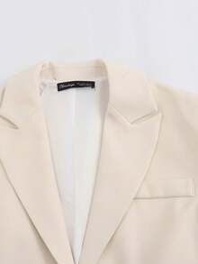 Relaxed Fit Solid Color Blazer, Suitable For Spring, Autumn And Summer