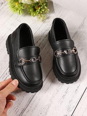 1 双时尚可爱蝴蝶结 PU 仿珍珠钩环防滑舒适百搭玛丽珍平底鞋，适合春秋季户外、休闲、派对、学校穿着