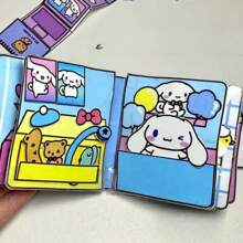 Sanrio 3 PiecesSanrio Kullomi And Sago Lulu DIY Quiet Book Set - My Melody Craft Kit, Reusable Art And Handmade Toys, Perfect Birthday Or Valentine's Day, Chinese New Year, Christmas, Easter And Other Holiday Gifts For Women (This Product Is A Quiet Book Made By Myself. The Picture Shows The Finished Product After DIY. The Actual Product Is A Book With Three Sheets Of Paper. The Paper (Tu'an) Is Placed Randomly. Please Be Careful If You Mind)
