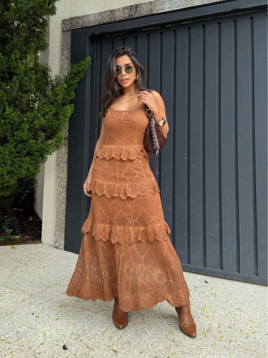 Victoria Dress - Camel - View 1