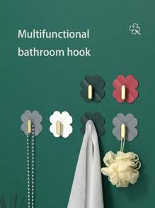1pc/4pcs Multifunctional Clover Shaped Hooks, Can Hang Clothes, Towels, Hats, Keychains, Decorative Hooks