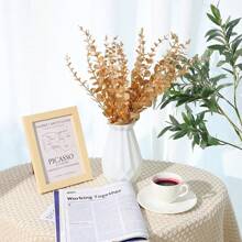 1/5/10/30/70PCS Artificial Plastic Plants Eucalyptus Leaves Birthday Party Decoration Wedding Flower Basket Bride Holding Flowers Home Decoration Dining Room Bedroom Windowsill Vase Decoration New Year Decoration Outdoor Garden Start Of School Season/Mother's Day Gifts